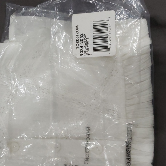 NWT Current/Elliott StarWhite Cotton Lace Tiered Tank Top Sz 3 (approx US 8) - Picture 12 of 15